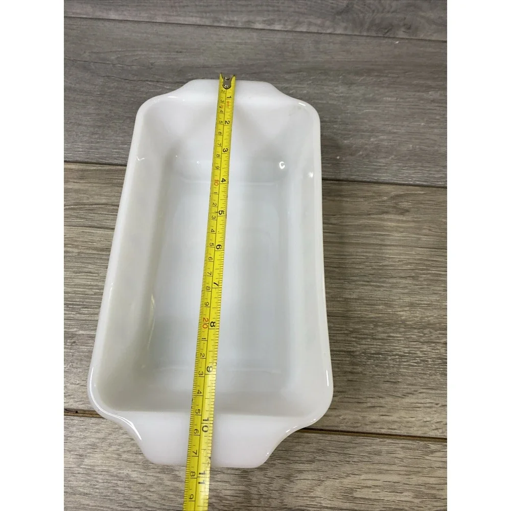 Fire-King Loaf Pan Unisex OS White Good Atomic Starburst Milk Glass MCM USA